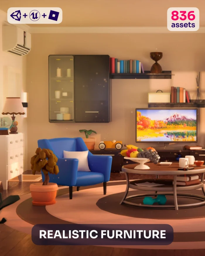 Realistic Furniture Low Poly Asset Pack