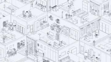 Isometric room layout wireframe designs perfect for interior decorating game development and architectural planning visualization