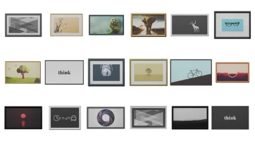 Framed artwork and wall art 3D models with diverse subjects and frame styles - perfect interior assets for realistic living room decoration