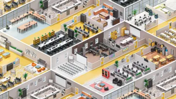 Office rooms from Office 2 Low-Poly Asset Pack