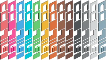 Colorful folder and filing system 3d models for office organization and hospital administrative areas