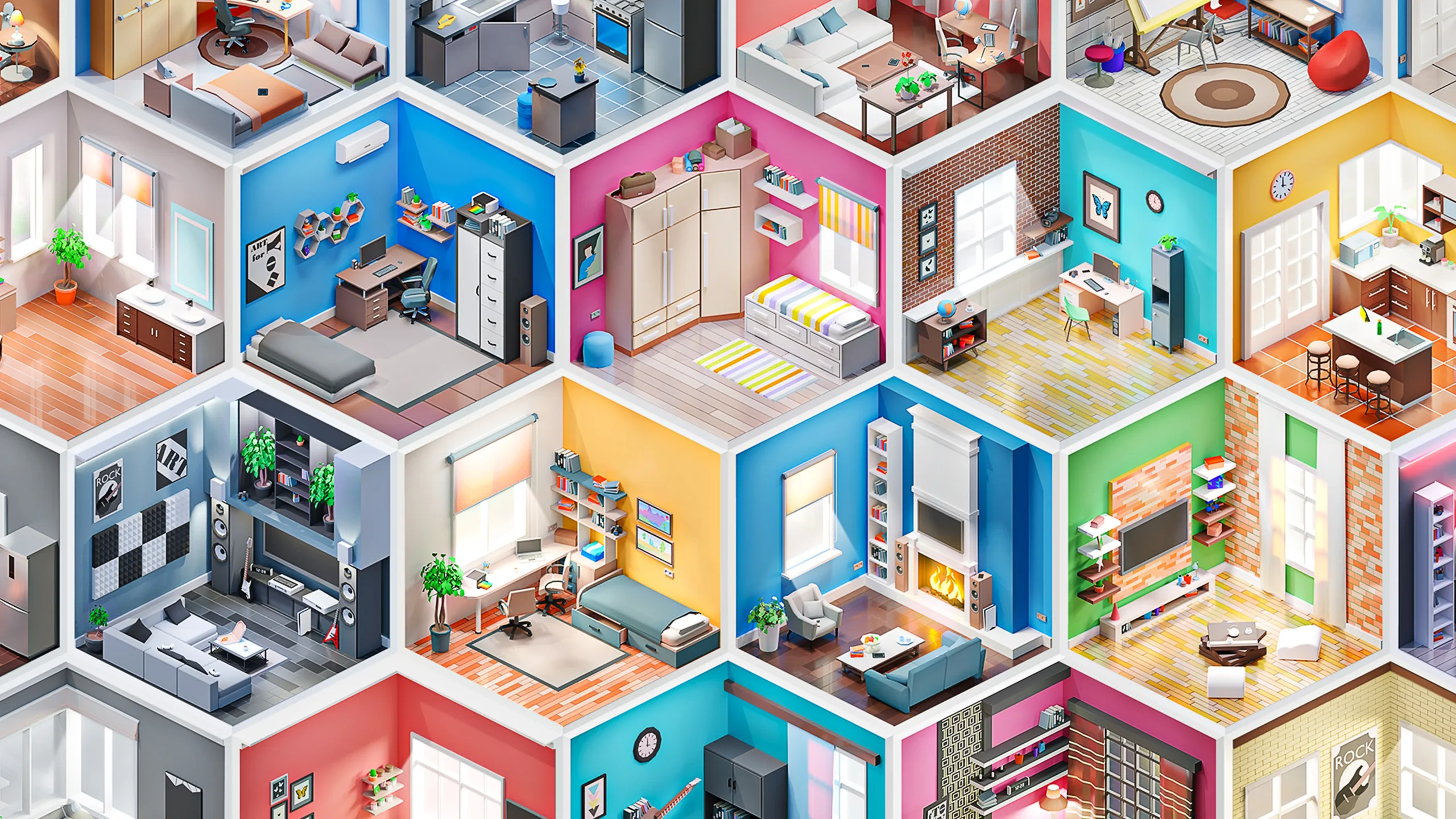 Interior 3 - Low-Poly 3D Models Pack - ITHappy Studios