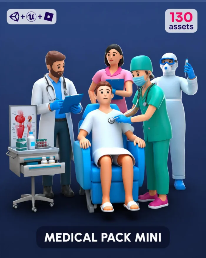 Medical Pack Mini: Doctor, nurses, and patient in a clinic setting.