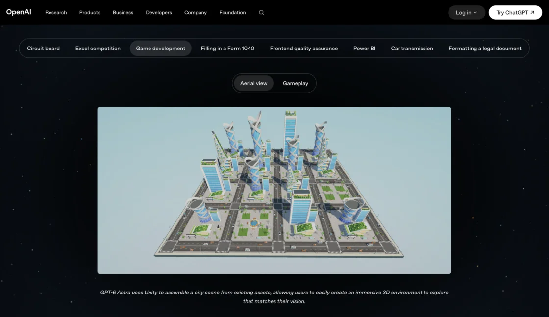 GPT-6 Astra city scene in Unity with ITHappy Studios assets.